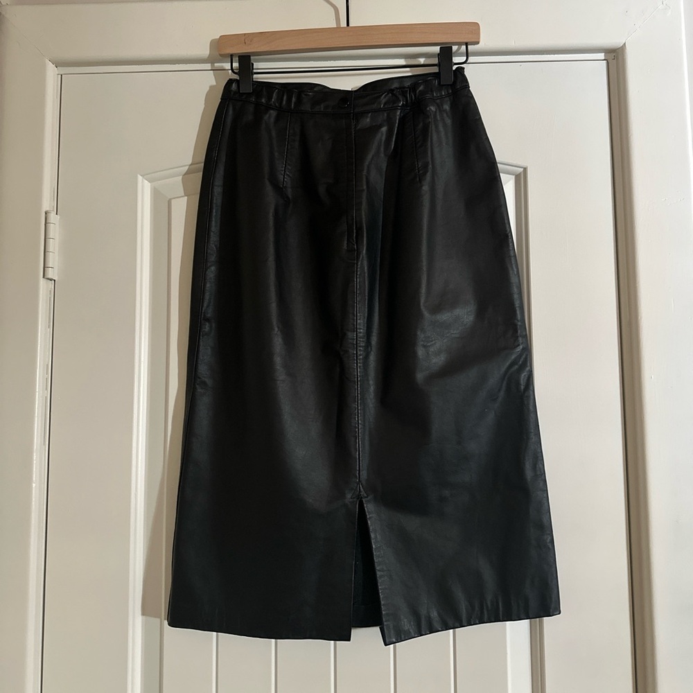 Vintage Leather Pencil Skirt